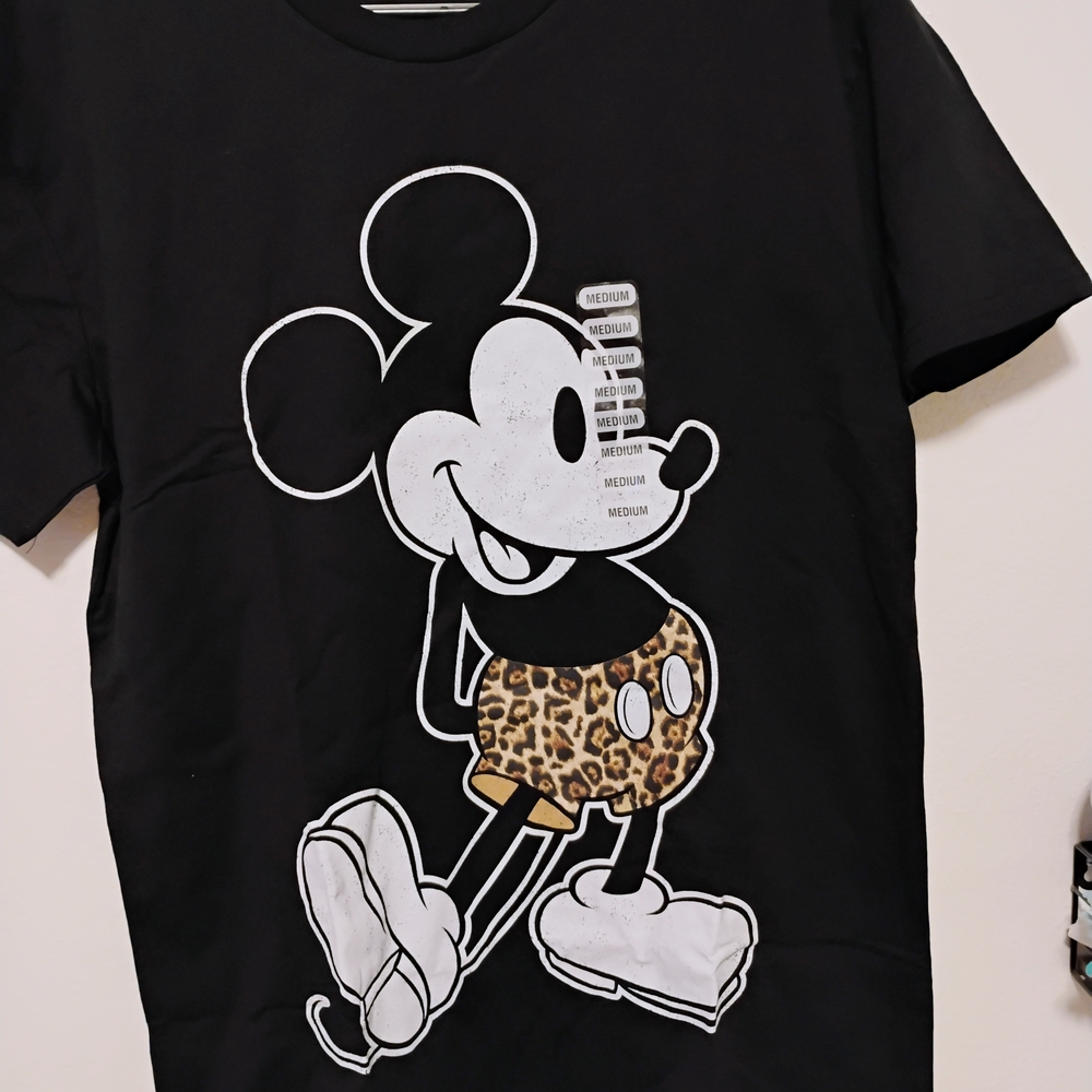 Disney Black and White Mickey Mouse Womans T-Shirt Size M